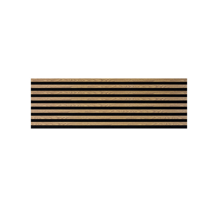 Wooden wall panel 2700 x 400mm (Black - Light oak)